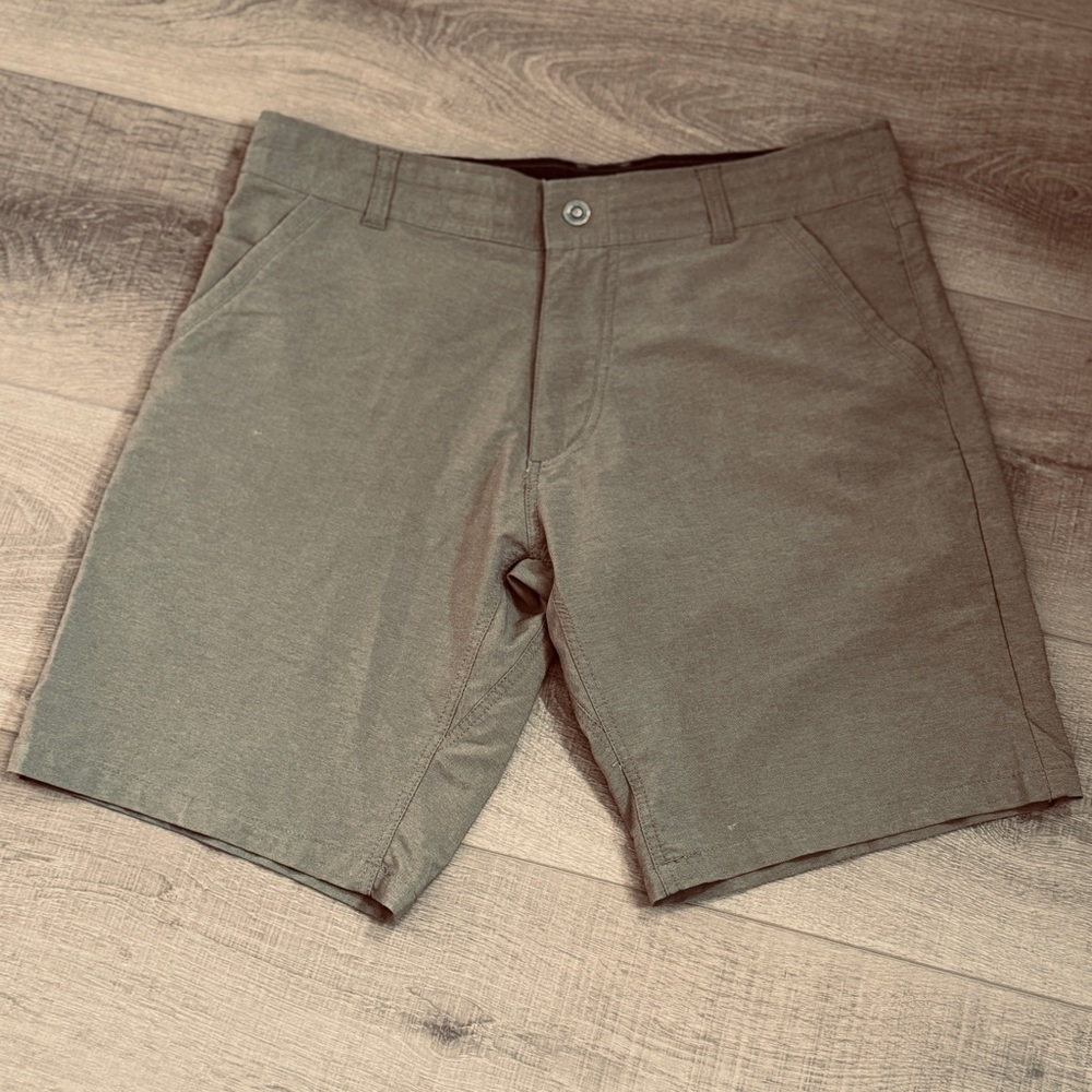 Kuhl Shorts Men’s 35x10 Brown Flat Front Stretch‎ Hiking 5 Pocket Unlined Nylon - Picture 13 of 13